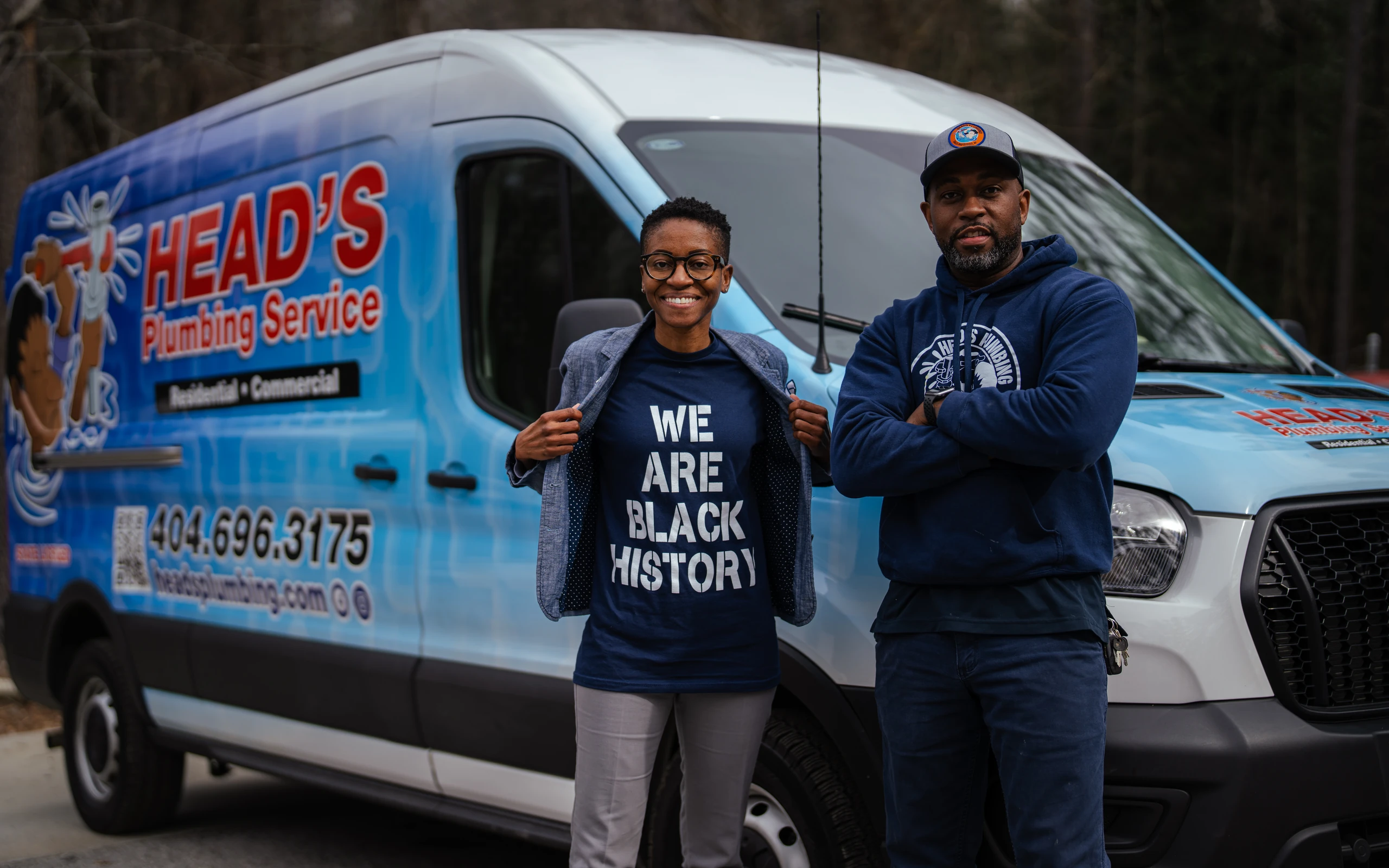 Khadija and Odari Head, third-generation owners of Head's Plumbing